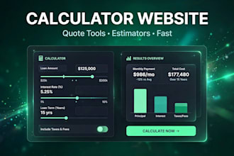 build a custom calculator or quote tool website