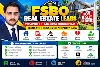 provide fsbo real estate property listing research