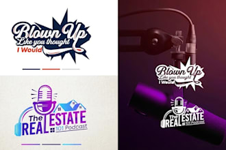 design a professional podcast logo , cover art and branding