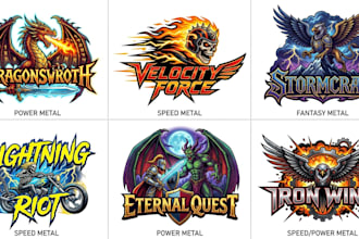 create classic heavy, 80s metal and hard rock lettering