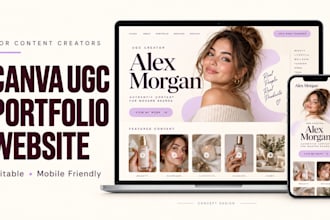 design a canva ugc portfolio website for content creators