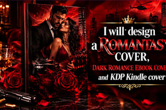 design a romantasy cover, dark romance ebook cover, and KDP kindle cover