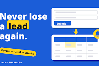 automate your lead capture from form to sheet, CRM and instant alerts