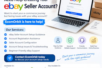 guide you with ebay seller account setup and troubleshooting