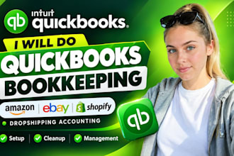 do quickbooks bookkeeping setup amazon fba ebay shopify dropshipping accounting