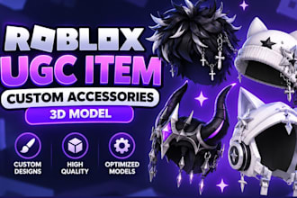 create roblox ugc item, custom accessories roblox 3d model