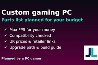 plan a custom gaming PC build parts list for your budget