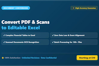 convert pdf and scans into editable excel or word