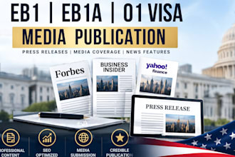 write and publish eb1 eb1a o1 visa media articles for media coverage