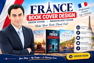 design france book cover design, france ebook cover, amazon kdp book cover