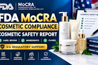prepare cosmetic safety reports and fda mocra label compliance