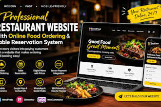 design a restaurant website with online food ordering and reservation system