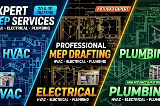 do mep drafting hvac plumbing and electrical drawings in autocad