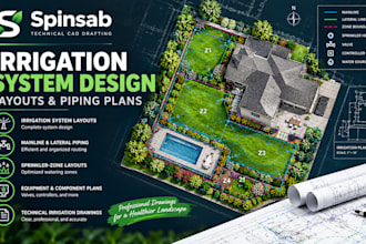 design irrigation system layouts and piping plans