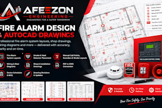 design fire alarm system layouts and autocad shop drawings