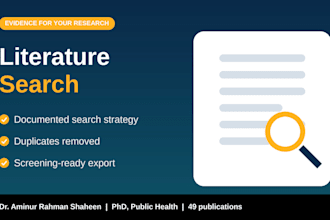 do literature search and prepare your endnote bibliography