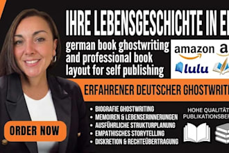 german book ghostwriting and professional book layout for self publishing