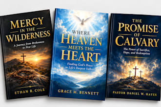 do christian book cover design, custom book cover, KDP cover design
