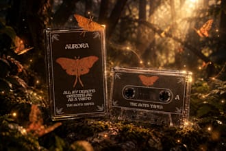 design an amazing cassette tape cover art for your mixtape