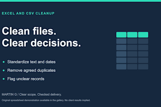clean organize and merge your excel or CSV data
