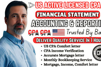 prepare financial statement, profit and loss, cash flows