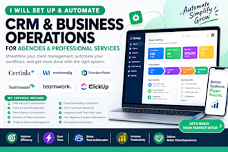 certinia workamajig functionpoint teamleader teamwork clickup crm automation