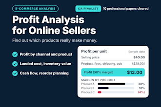 ecommerce accounting and profit analysis