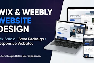 design weebly and wix studio websites or redesign wix stores