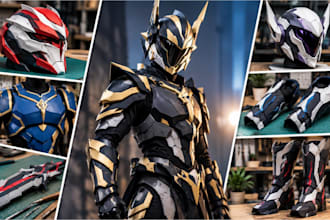 design custom eva foam cosplay armor patterns and costumes based on your designs