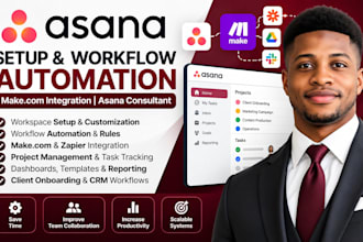 setup asana workflow automation asana makecom integration asana consultant