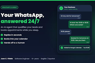 build a whatsapp ai agent that answers leads and books appointments