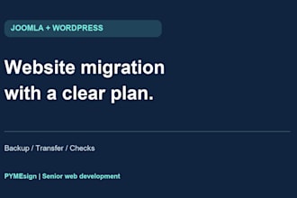 migrate your joomla or wordpress website to a new host