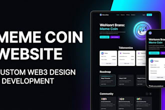 build a custom meme coin website and token launch page