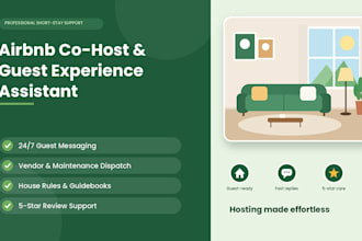 be your remote airbnb co host and guest assistant