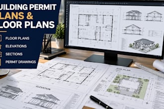 draw building permit plans and floor plans