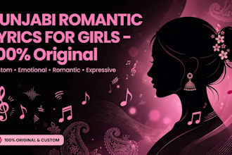 write original punjabi romantic love song lyrics for girls