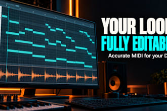 transcribe music, midi transcription, piano transcription, midi file in 48 hours