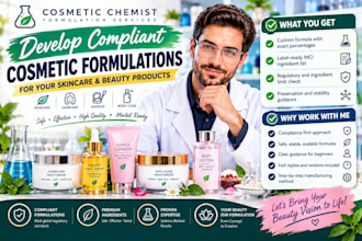 develop compliant cosmetic formulations for your skincare and beauty products