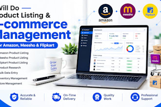 do product listing for amazon, flipkart and meesho