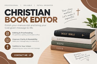be your christian book editor proofreader kradim