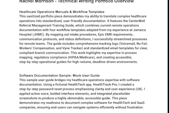 create healthcare sops, training manuals, and workflow documentation