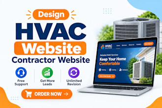 design professional hvac website contractor, construction website