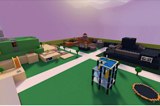 create roblox map low poly 3d model game assets roblox animation enironment city