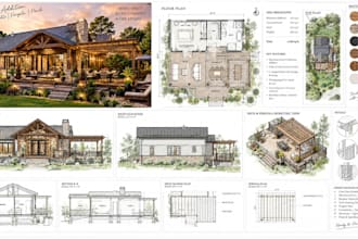design bedroom home addition plans, draft deck, patio pergola porch drawing set