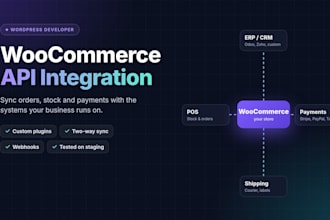 woocommerce API integrations and custom plugins