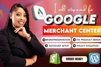 fix google merchant center suspension and misrepresentation