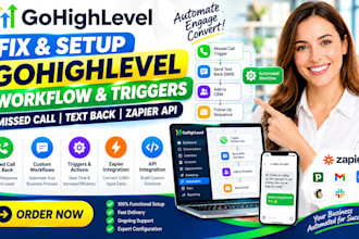 fix gohighlevel workflow triggers missed call text back and zapier api