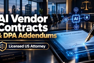 draft ai vendor contract terms and a data processing addendum