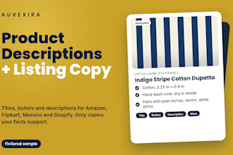 write marketplace ready product titles, bullets and descriptions