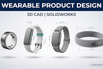 design smart ring fitness band ecg strap sleep band in solidworks 3d cad